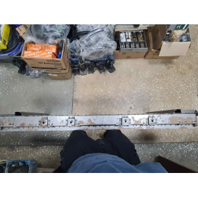 Поперечина кузова 469 (задняя) в сборе с усилителем и стойками заднего борта