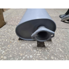 Глушитель с резонатором 33036, 39094 - (Простой металл) - 4091 - Баксан - Длинн. - выхлоп в конце