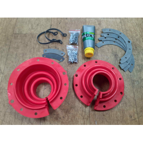 Пыльники шаровой опоры наружные (РАЗРЕЗНЫЕ - полиуретан) с креплением - комплект на мост