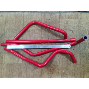 Шланги отопителя СИЛИКОН - № 2 - Patriot ПОСЛЕ 2012 года выпуска (4 штуки) - (ПРОМТЕХПЛАСТ) - КРАСНЫ