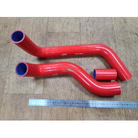 Шланги радиатора Patriot без кондиционера (силиконовые) - 3 шт. - ПРОМТЕХПЛАСТ (КРАСНЫЕ снаружи) БК