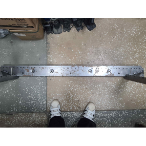 Поперечина кузова 469 (задняя) в сборе с усилителем и стойками заднего борта