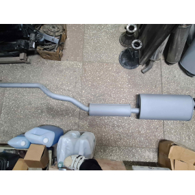 Глушитель с резонатором 33036, 39094 - (Простой металл) - 4091 - Баксан - Длинн. - выхлоп в конце