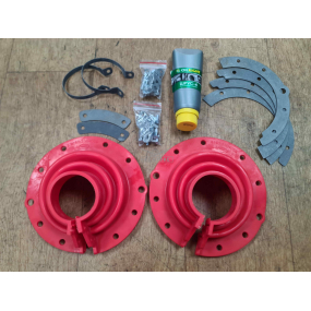 Пыльники шаровой опоры наружные (РАЗРЕЗНЫЕ - полиуретан) с креплением - комплект на мост